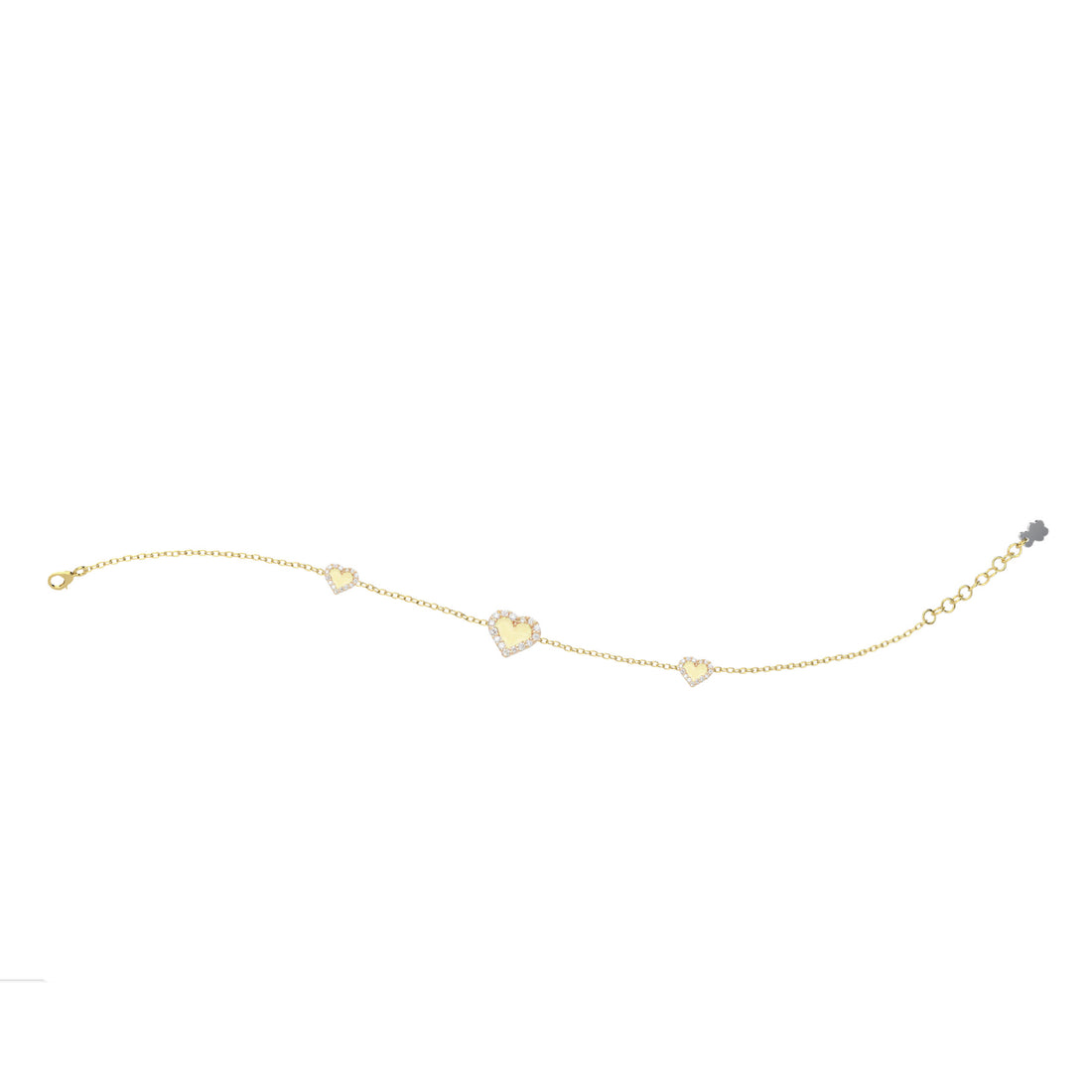 Bracciale Bambina Nanàn Argento Dorato 925 Cuore Giallo Zirconi NAN0472
