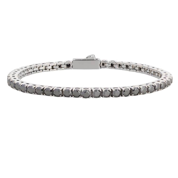 Bracciale Uomo John Richmond Tennis Acciaio Titanio Diamanti Neri JRTM27WB