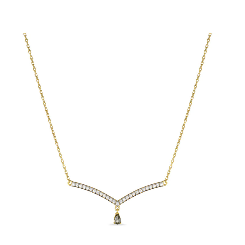 Collana Donna Laura P. Argento Dorato 925 Con  Zirconi Bianchi CL0115GG