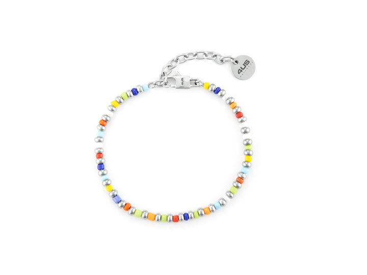 Bracciale Uomo 4US Cesare Paciotti  Acciaio Biglie Arcobaleno 3 mm 4UBR6768