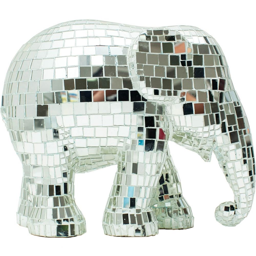 Scultura Elefante Onlylux Disco Lavorazione Stroboscopica 30 cm 8858831241459