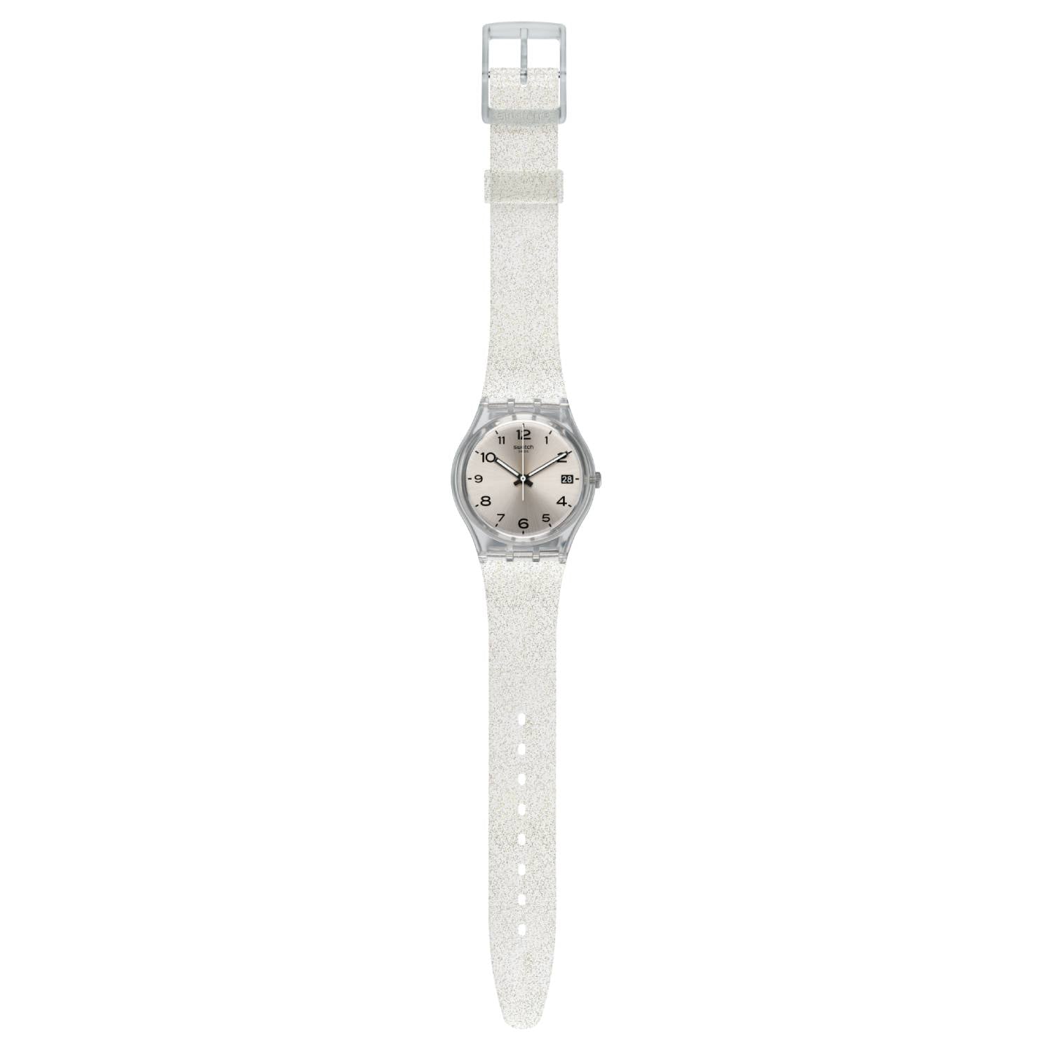 Orologio Donna Gomma Silicone Swatch Quarzo Solo Tempo Data Argentè GM416C