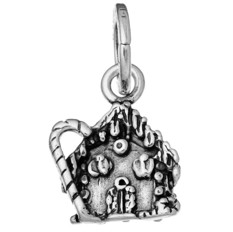 Charm Donna Giovanni Raspini Argento 925 Casa Di Pan Di Zenzero Fatto A Mano 10426