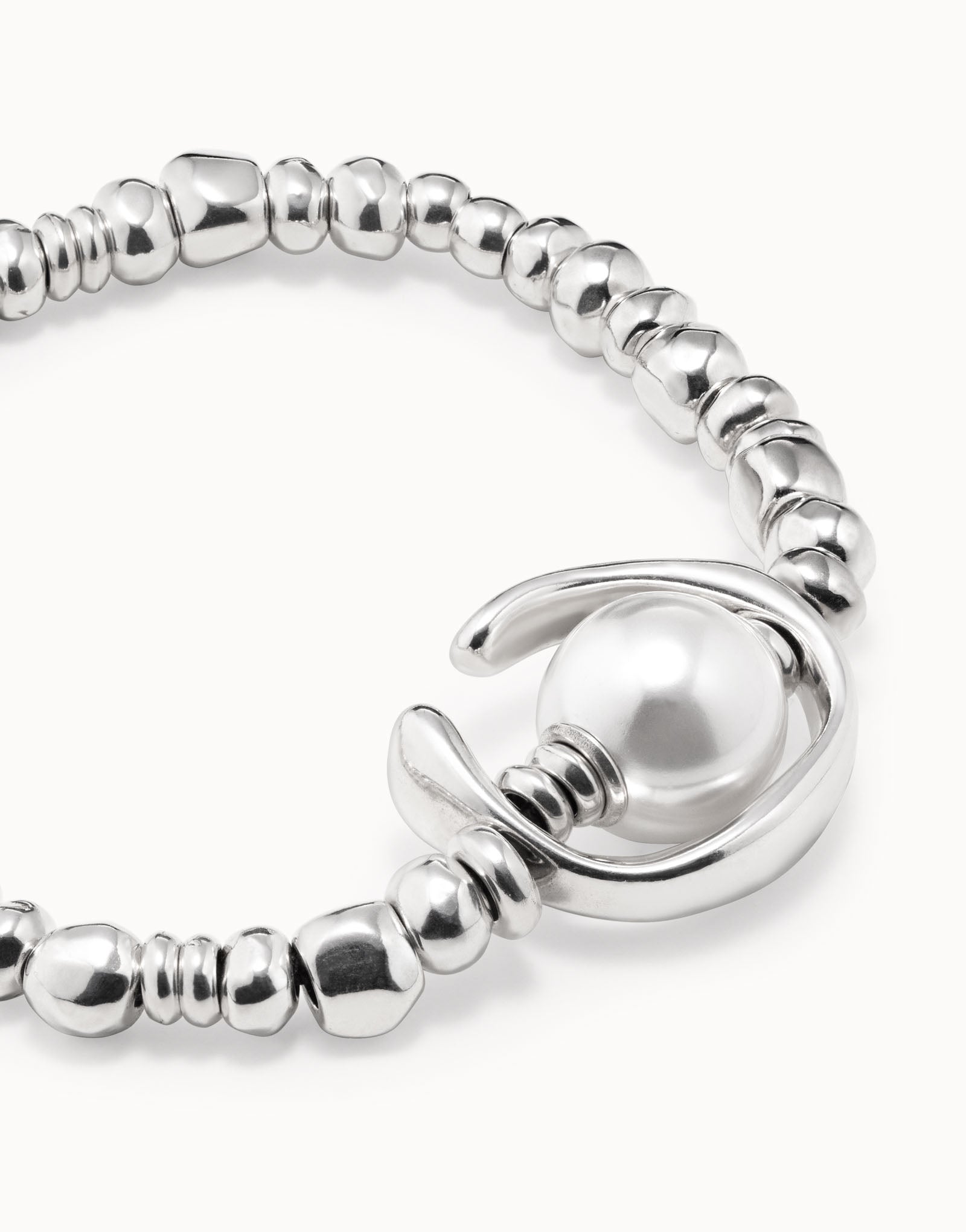 Bracciale Uno De 50 Donna Con Perla Centrale a Molla PUL1358BLMTL0L
