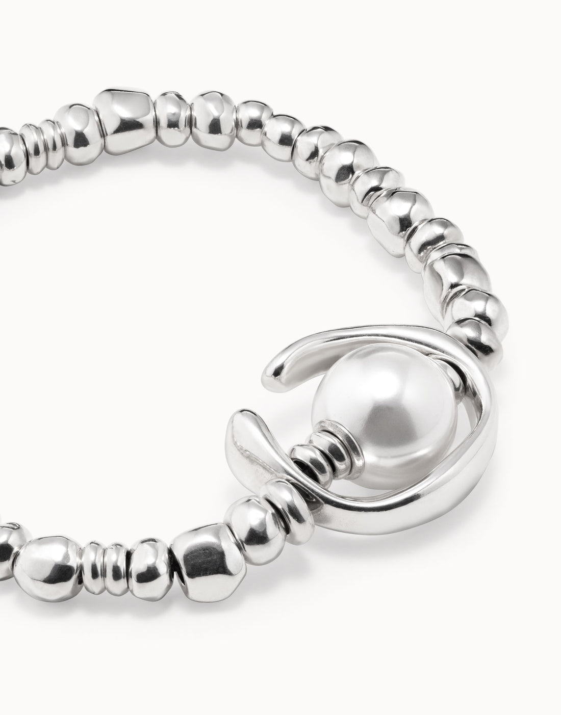 Bracciale Uno De 50 Donna Con Perla Centrale a Molla PUL1358BLMTL0L