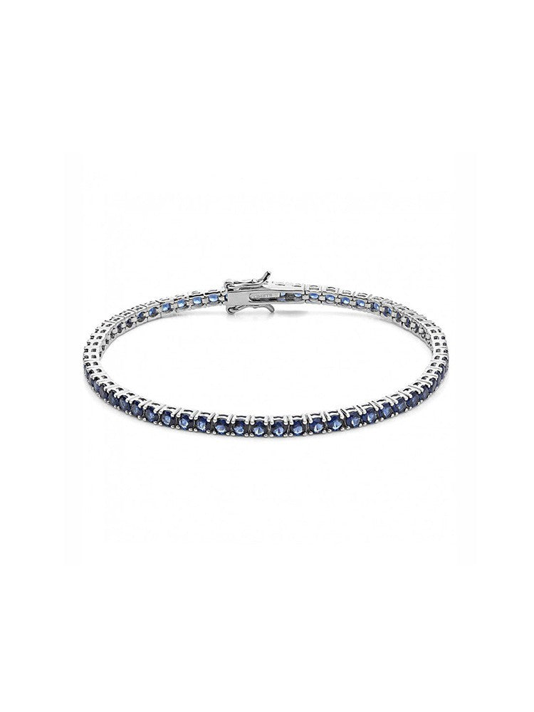 Bracciale Tennis Uomo Cesare Paciotti Argento 925 zirconi blu JPBR2414B/21
