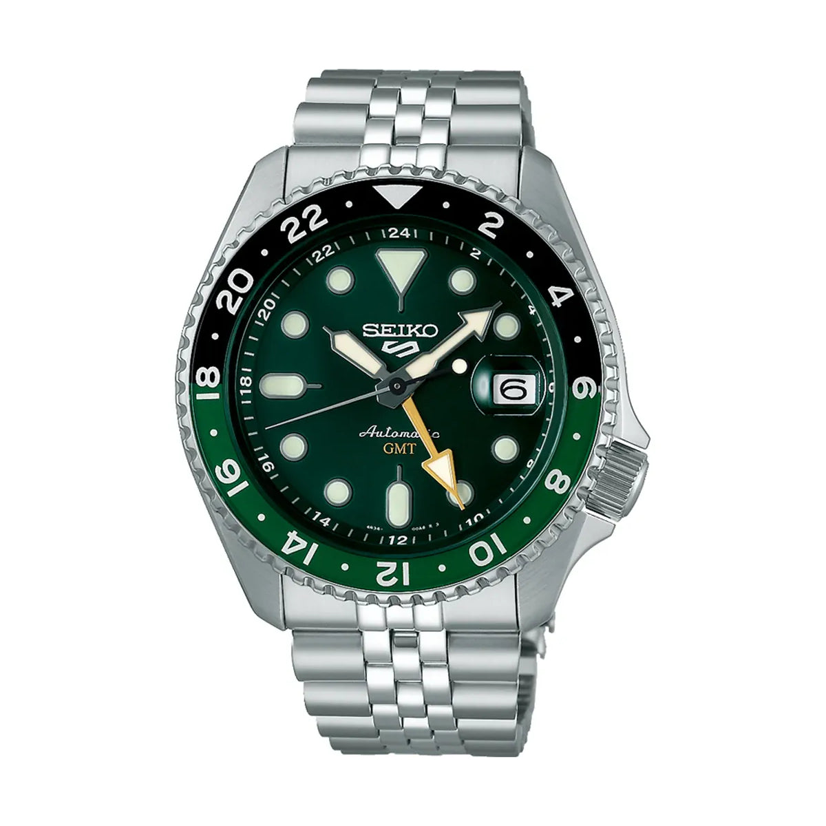 Orologio Uomo Seiko 5 GMT Sport Jubilè Automatico Nero Verde SSK035K1
