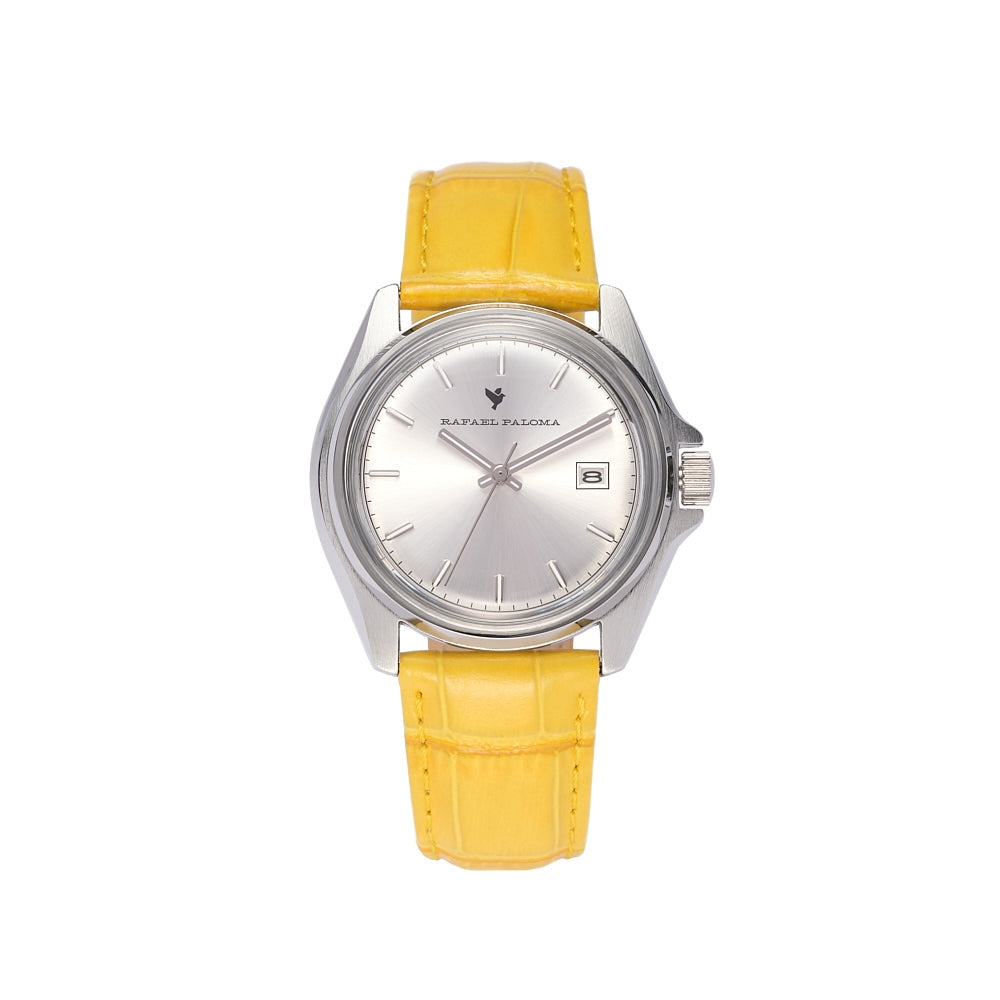 Orologio Uomo Acciaio Pelle Giallo Argentè Rafael Paloma ORP009013