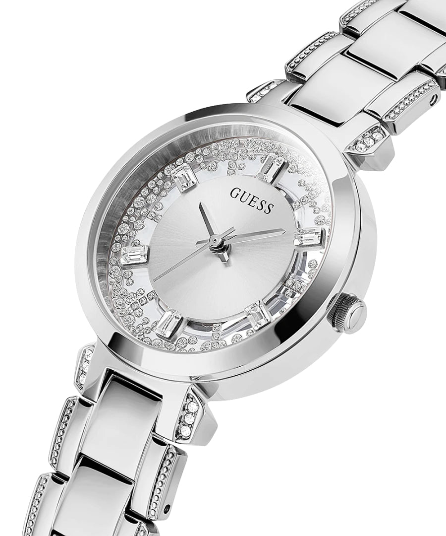 Orologio Donna Guess Quarzo Solo Tempo Zirconi Acciaio GW0470L1