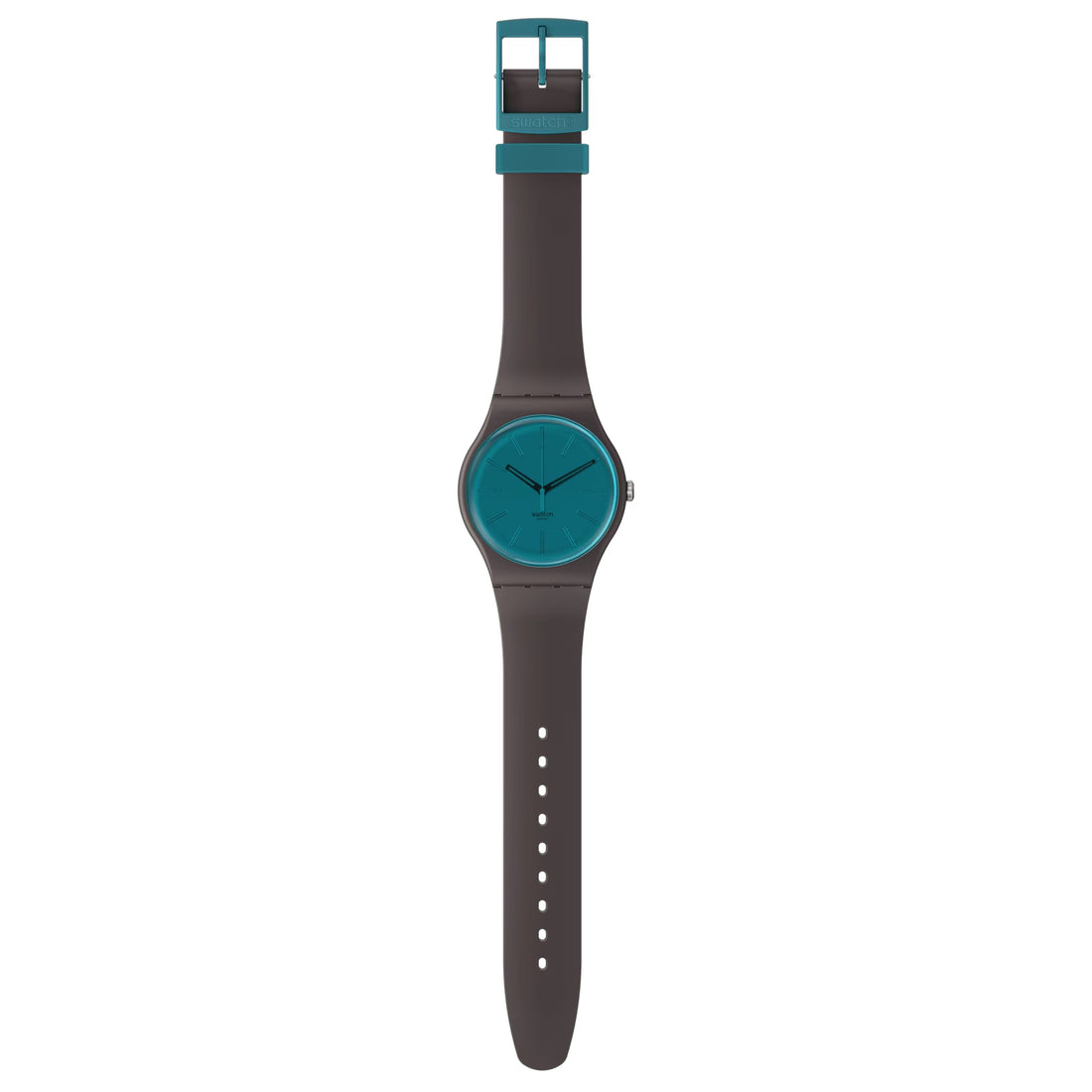Orologio Unisex Swatch Dark Duality Quarzo Solo Tempo Nero Blu Lucido SO29C100