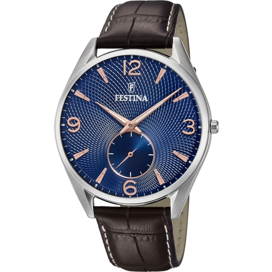 Orologio Uomo Acciaio Festina cinturino pelle F6870/2