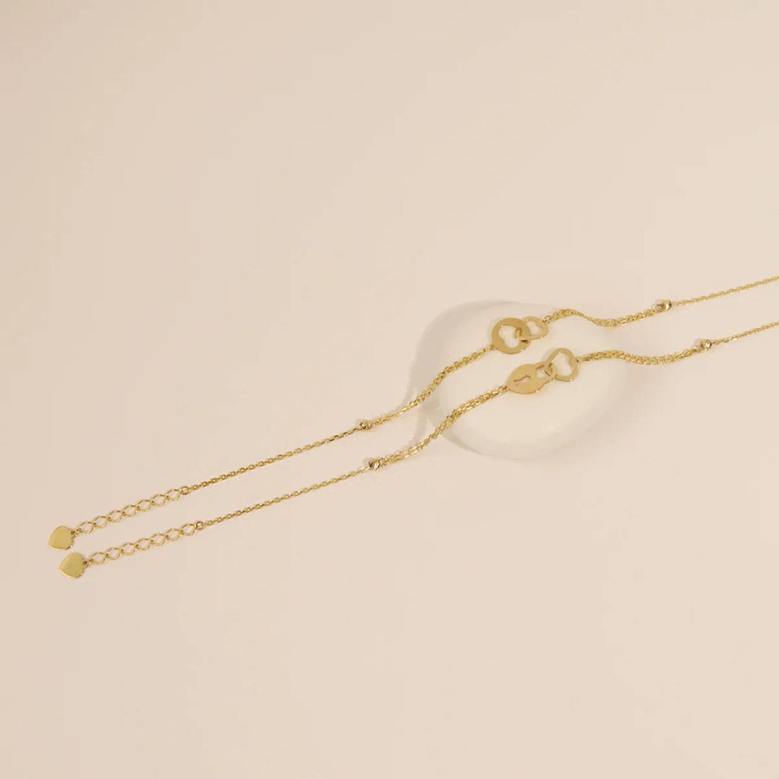 Bracciale Donna Milor Gold 9 KT Catena Rolò Cuori Intrecciati WSGD90397.YG