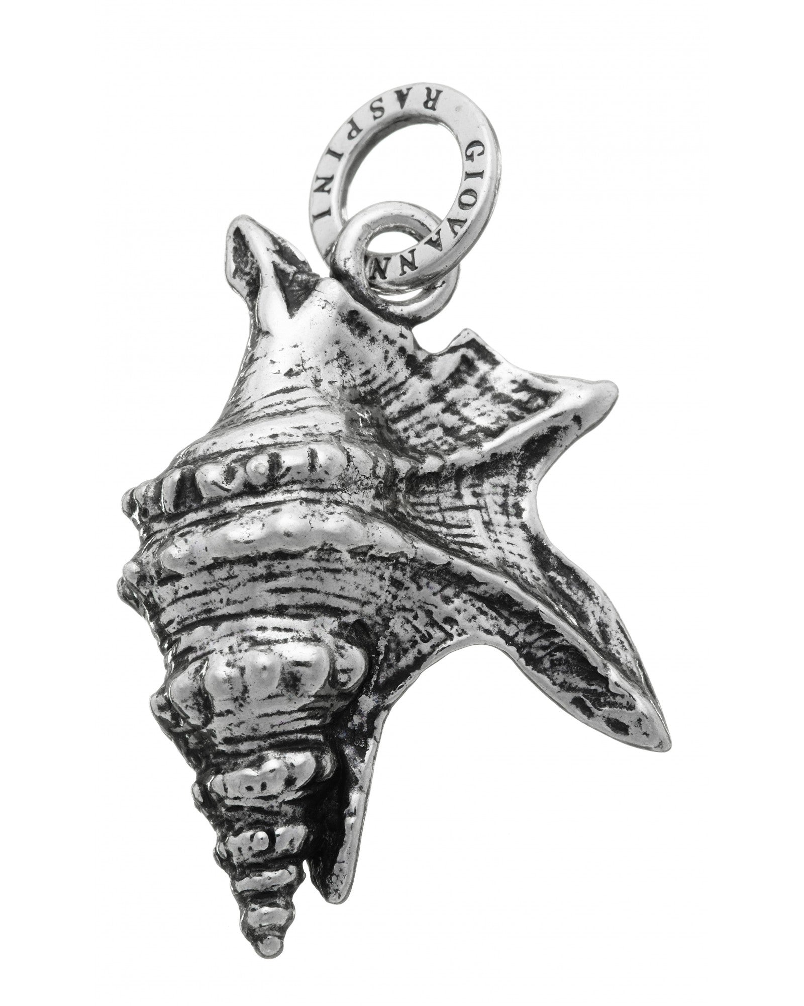 Charm Donna Giovanni Raspini Argento 925 Conchiglia Decoro Realizzato A Mano 06300