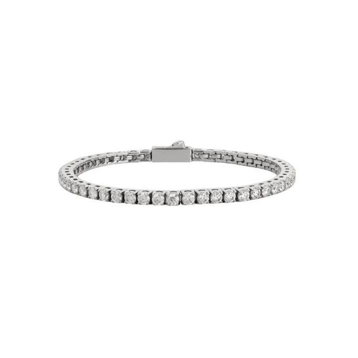 Bracciale Uomo John Richmond Tennis Titanio Brillanti Bianchi Silver IP JRTM21WW