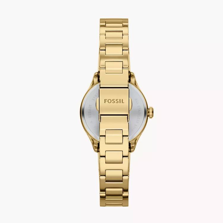 Orologio Donna Fossil Gilmore Tre Sfere Acciaio Dorato Bianco Quarzo Solo Tempo ES5421