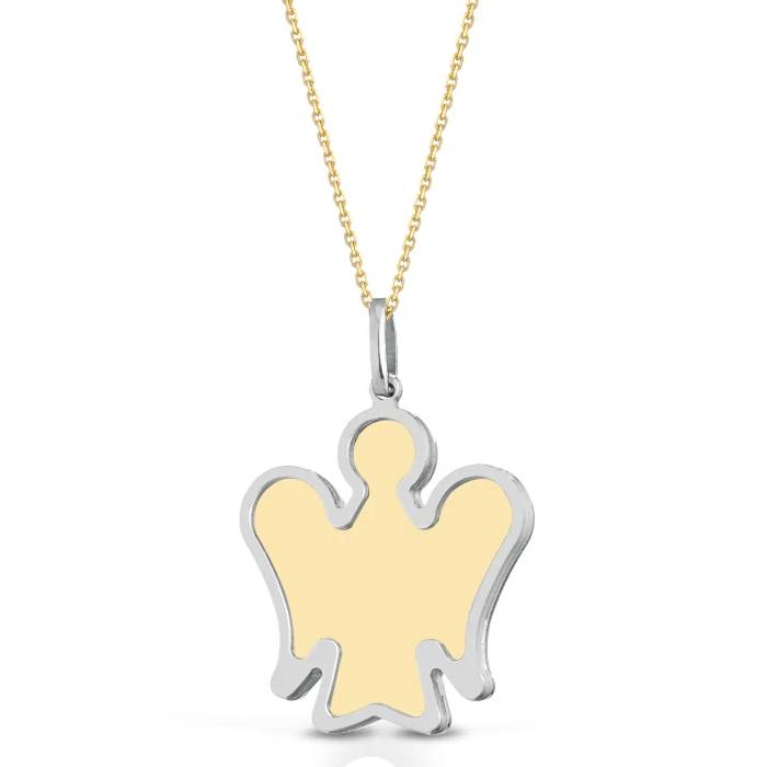 Collana Donna Roberto Giannotti Oro 9kt Argento Double Face Angelo NAG06