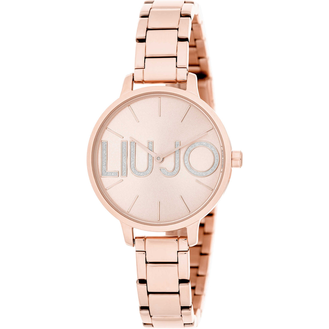 Orologio Donna Liu Jo Acciaio Rosè Solo Tempo Quarzo quadrante glitterato TLJ1290