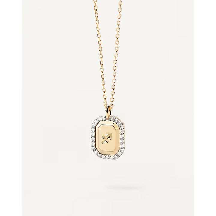 Collana Donna PDPaola Argento 925 Dorato Sagittario Zirconi CO01-576-U