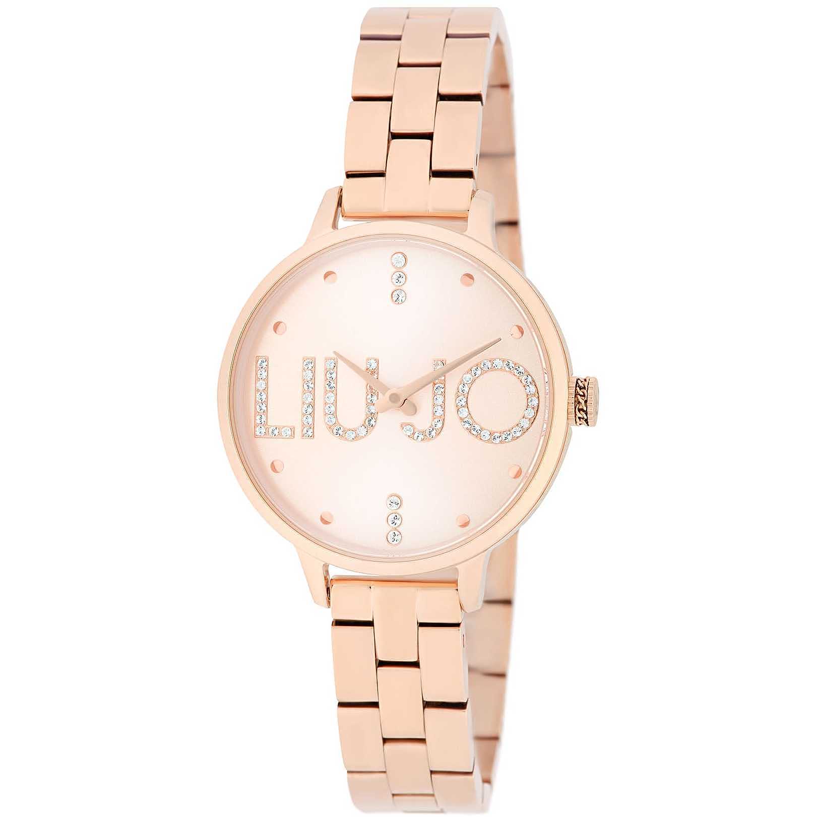 Orologio Donna Liu Jo Quarzo Acciaio Rosè Zirconi Bianchi TLJ2041