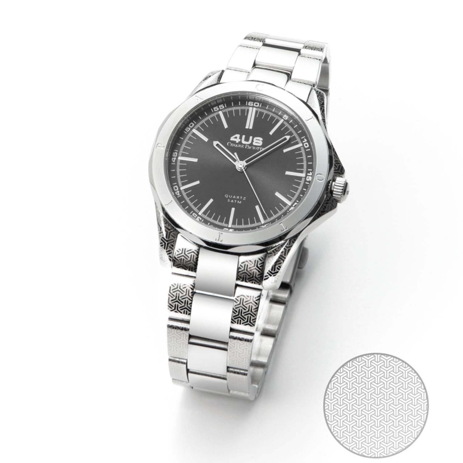 Orologio Uomo 4US Cesare Paciotti Acciaio Quarzo Solo Tempo Nero T4LS258