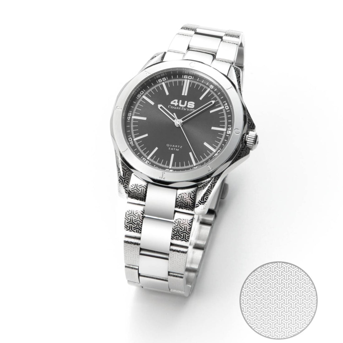 Orologio Uomo 4US Cesare Paciotti Acciaio Quarzo Solo Tempo Nero T4LS258