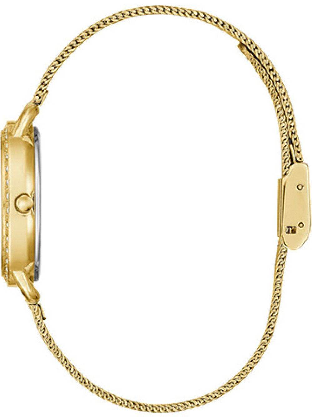 Orologio Donna Guess Quarzo Solo Tempo Acciaio Dorato Maglia Milano GW0287L2