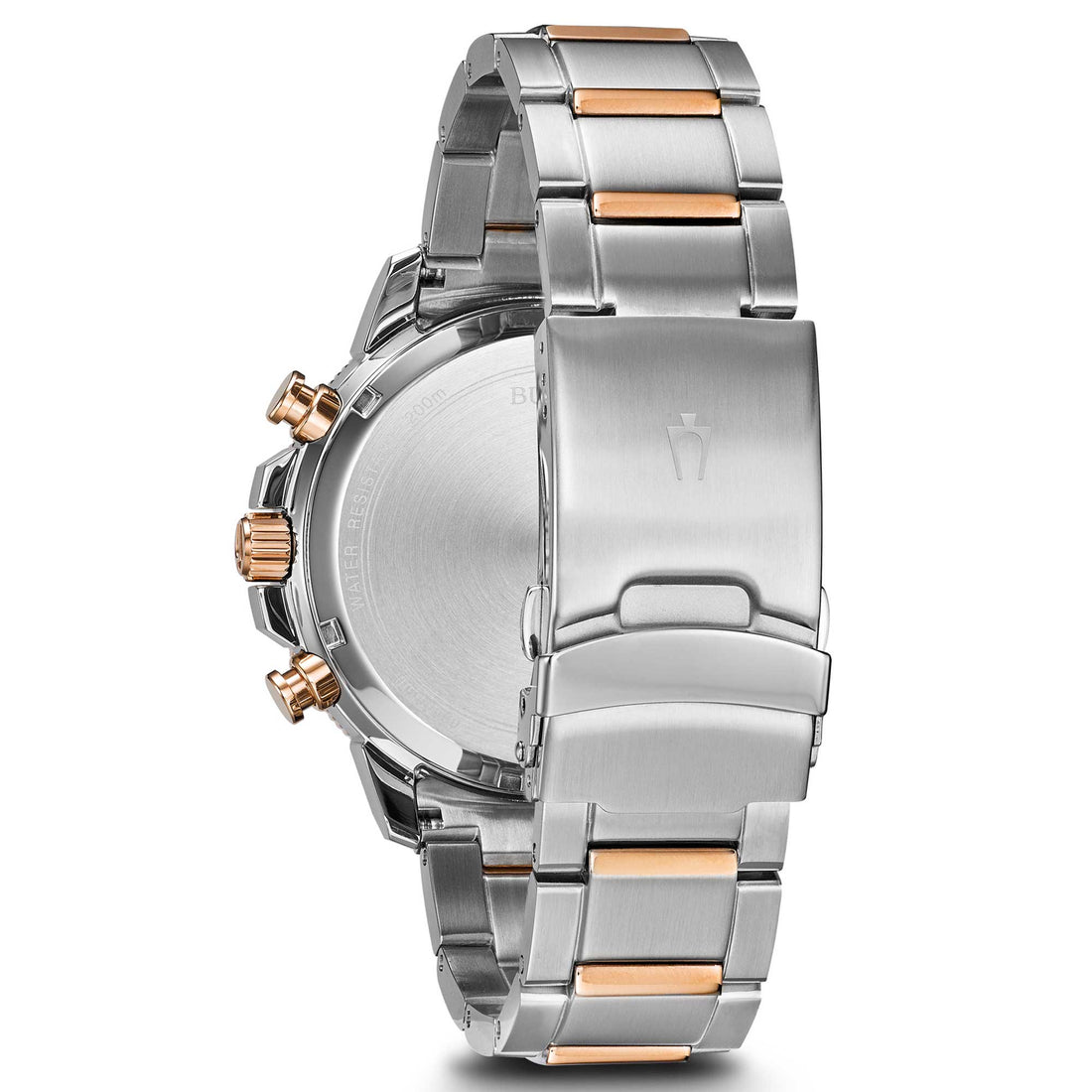 Orologio Uomo Bulova Quarzo Cronografo Marine Star Blu Acciaio Rosè Data 98B301