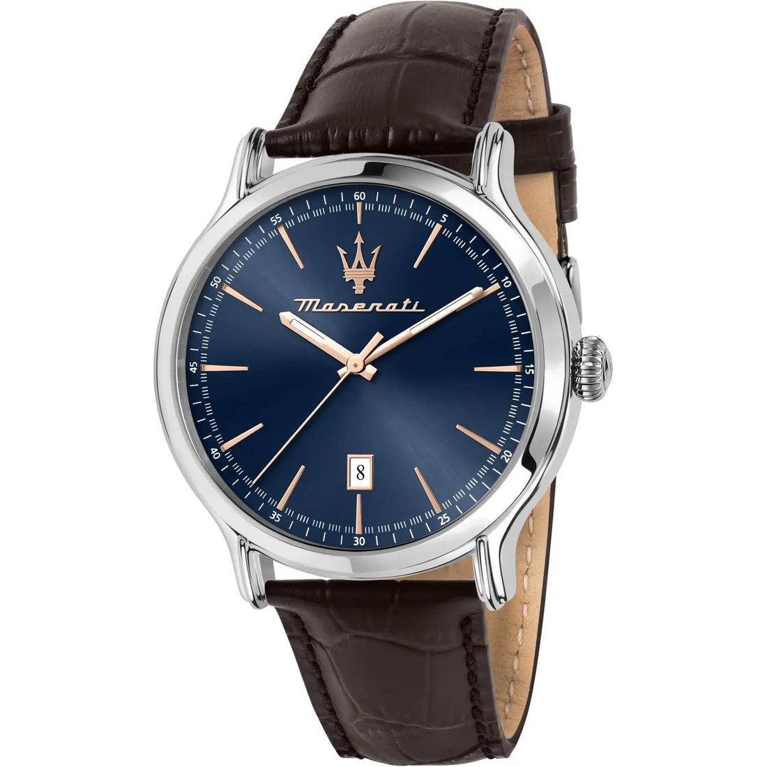 Orologio Uomo Maserati Acciaio Pelle Quarzo Solo Tempo Blu R8851118016