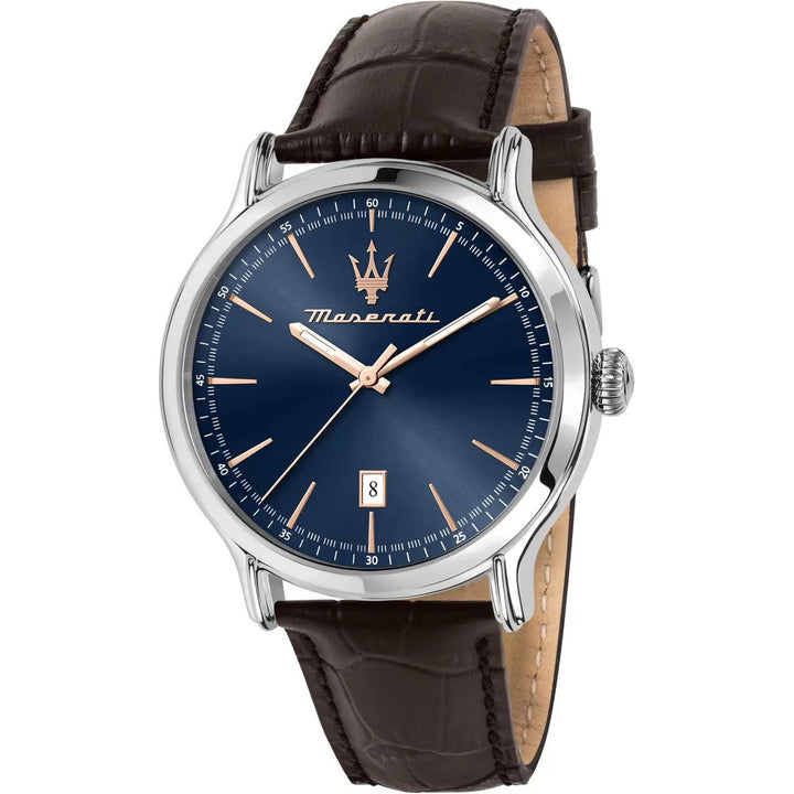 Orologio Uomo Maserati Acciaio Pelle Quarzo Solo Tempo Blu R8851118016