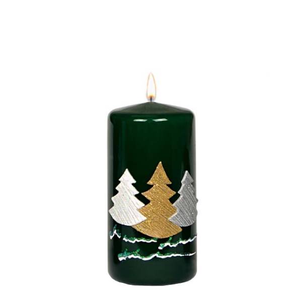 Candela Adpal Cilindrica Verde Alberi Di Natale AD-14