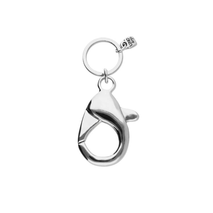 Portachiavi Unode50 Moschettone Grande Placcato Argento LLA0217MTL0000U
