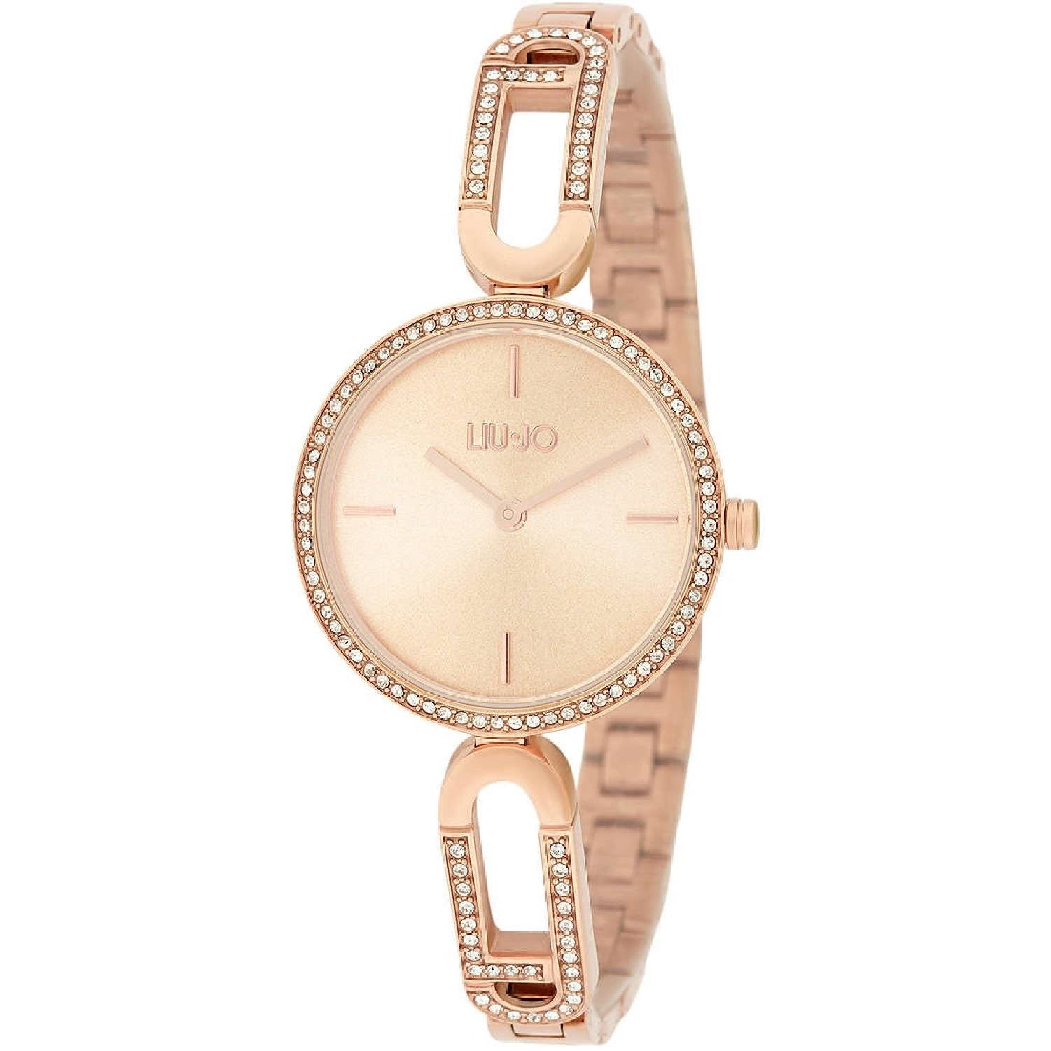 Orologio Donna Acciaio Liu-Jo Be Bringht Quarz Solo Tempo Zirconi Rosè Bracciale