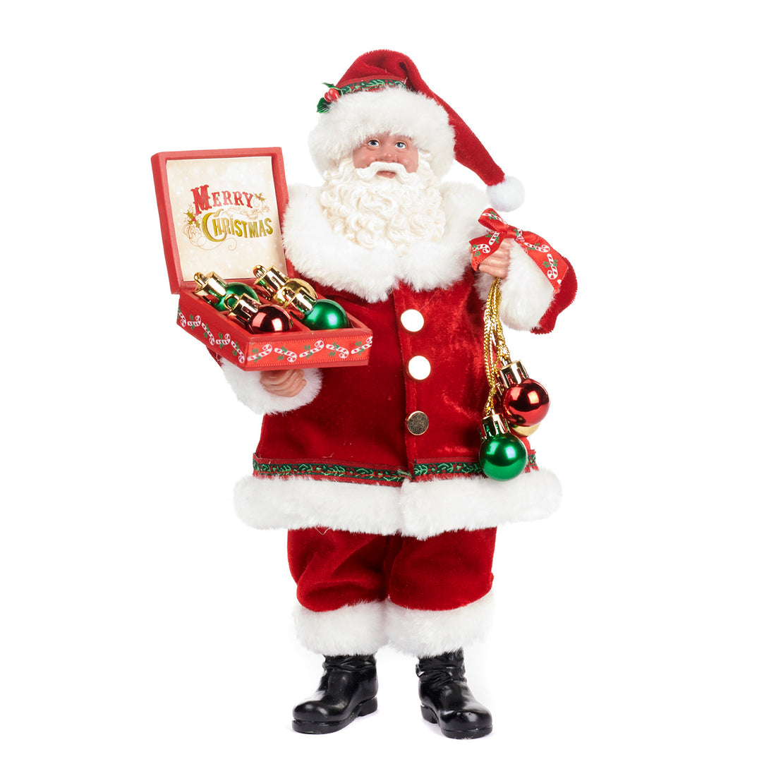 Babbo Natale Goodwill Artigianale Palle Di Natale Rosso Altezza 28 cm AS25019