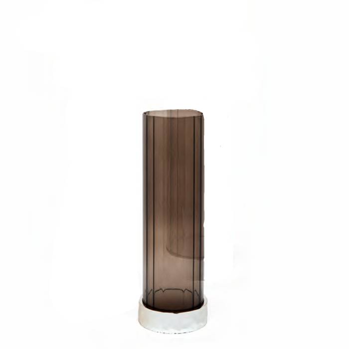 Vaso Sequenze Stem Fumè Base Argento 25 cm SQ3351/1