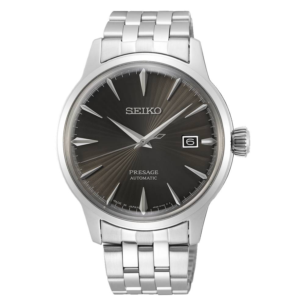 Orologio Uomo Seiko Automatico Presage Nero Cocktail Time SRPE17J1