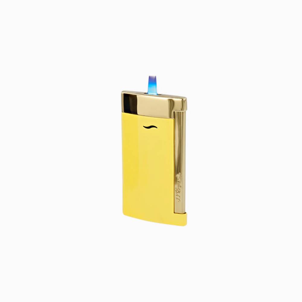 Accendino Uomo Dupont Smalto Giallo Acciaio Dorato 0027780