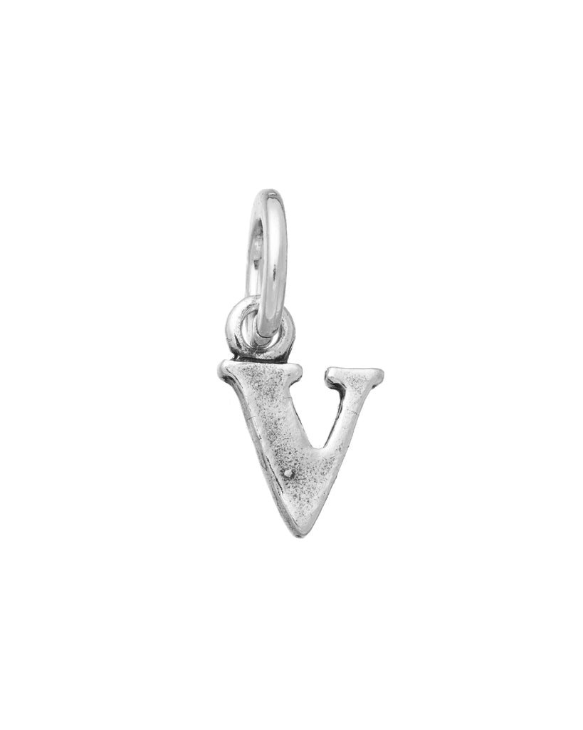 Charm Unisex Giovanni Raspini Argento 925 Mini Lettera V Realizzato A Mano 10897