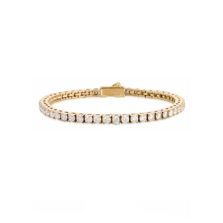 Bracciale Donna John Richmond Tennis Titanio Brillanti Bianchi Gold IP JRTW29GW
