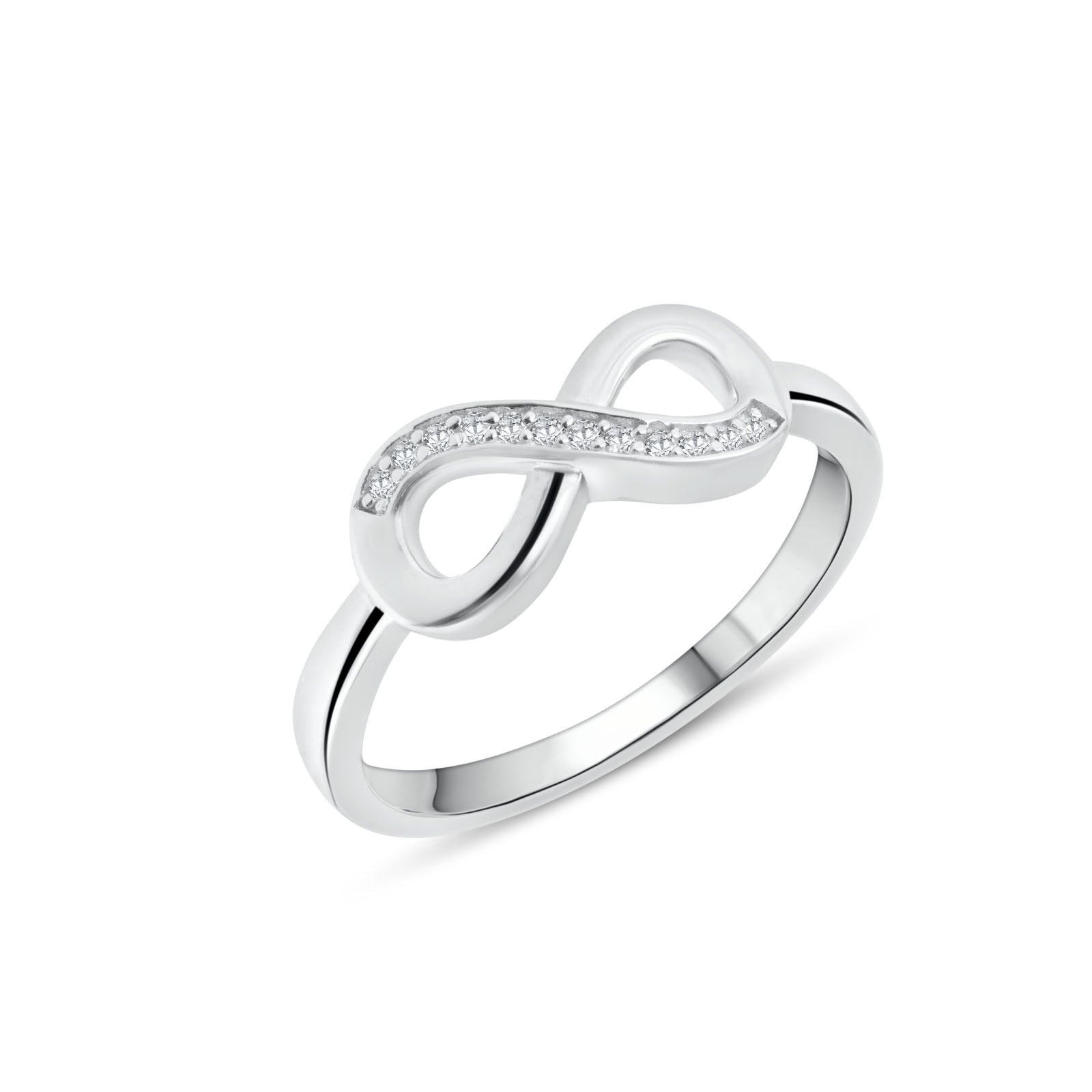 Anello Donna Liu Jo Acciaio infinity Con Zirconi bianchi  LJ2519M14