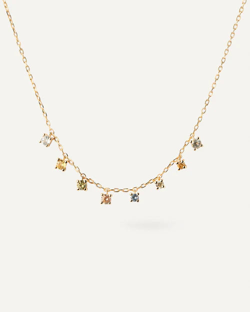 Collana Donna PDPaola Argento Dorato 925 Zirconi Multicolori CO01-839-U