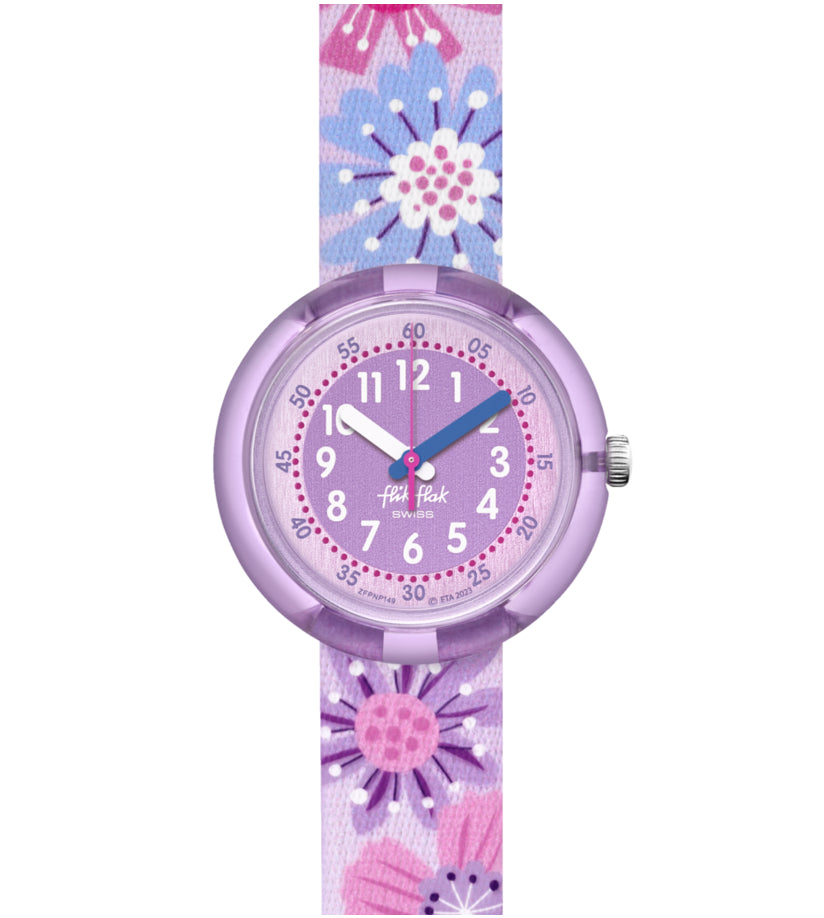Orologio Bambina Swatch Flik Flak Flower Chaos Rosa Fiori ZFPNP149