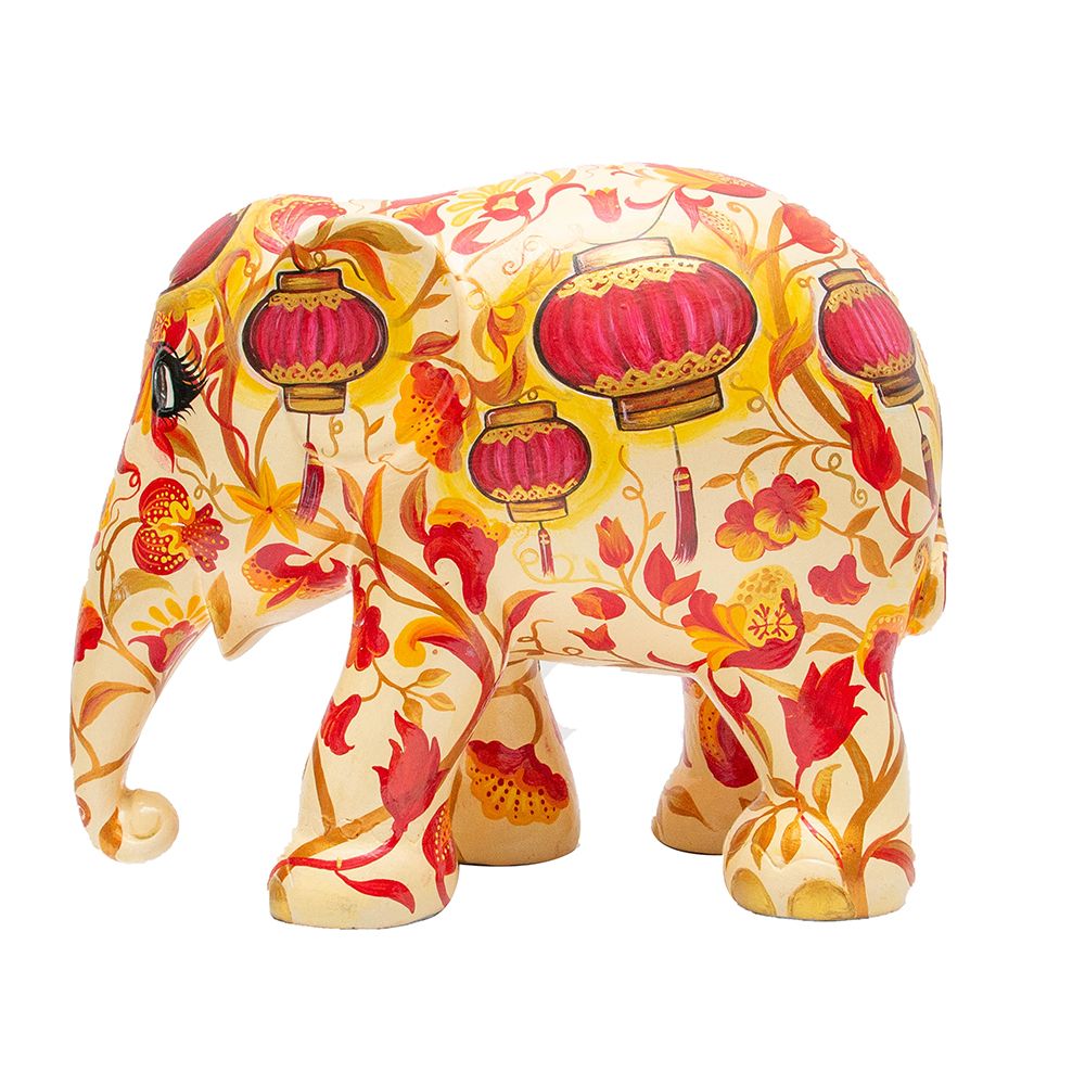 Scultura Elefante Onlylux Tuan Yuan 15 cm Resina Dipinto A Mano 8858831259072
