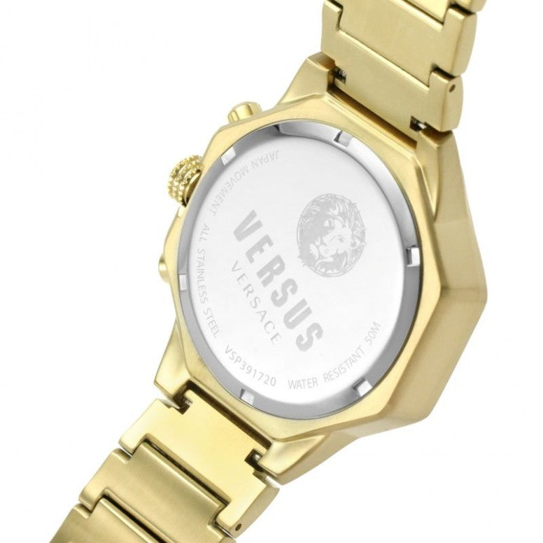 Orologio Uomo Versus By Versace Nero Quarzo Cronografo Acciaio Dorato VSP391720