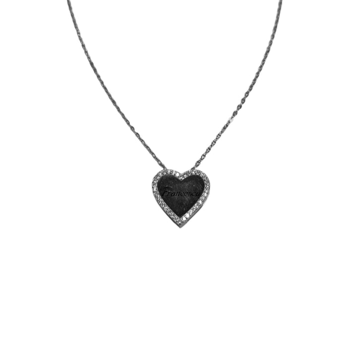 Collana Donna Re Mida Argento Cuore Piccolo Zirconi Bianchi CL DJV P6