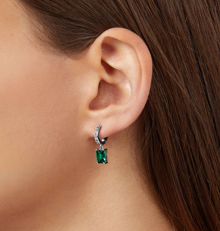 Orecchini Donna Chiara Ferragni Argento 925 Verde Zirconi Bianchi J19AWJ16