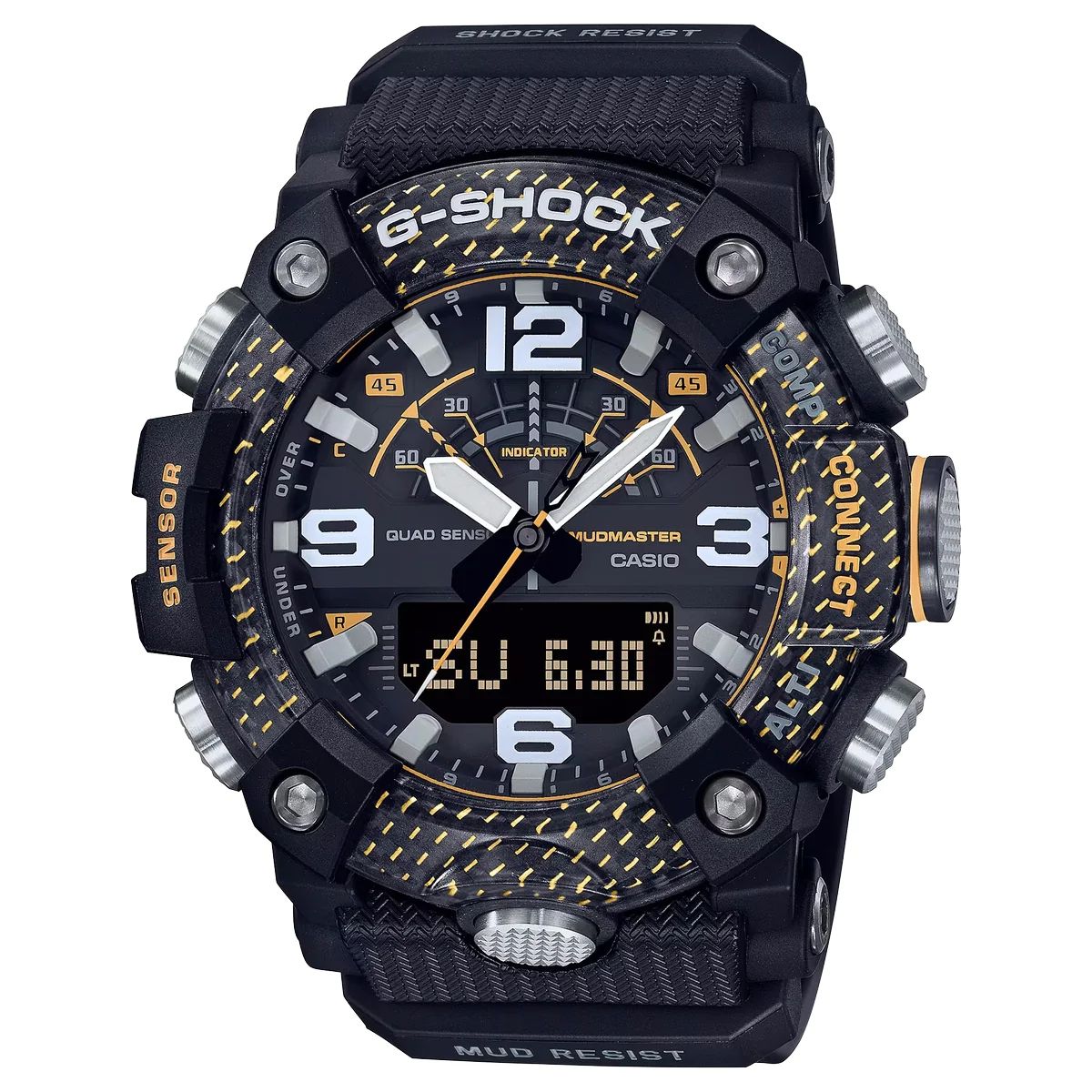 Orologio Uomo Casio G-SHOCK Mudmaster Nero Giallo Emergenza GG-B100Y-1AER