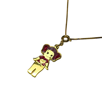 Ciondolo Donna Ragazza Sonny Angels Re Mida Argento Dorato 925 Smalto Sonny Angels-7O