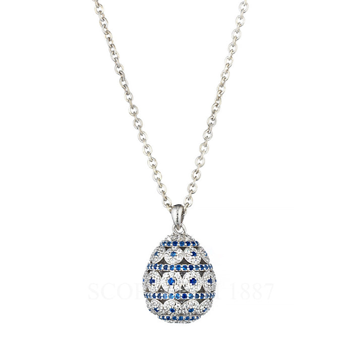 Collana Tatiana Fabergé in Argento con Zirconi Bianchi e blu "Alexandra" ALP01SW
