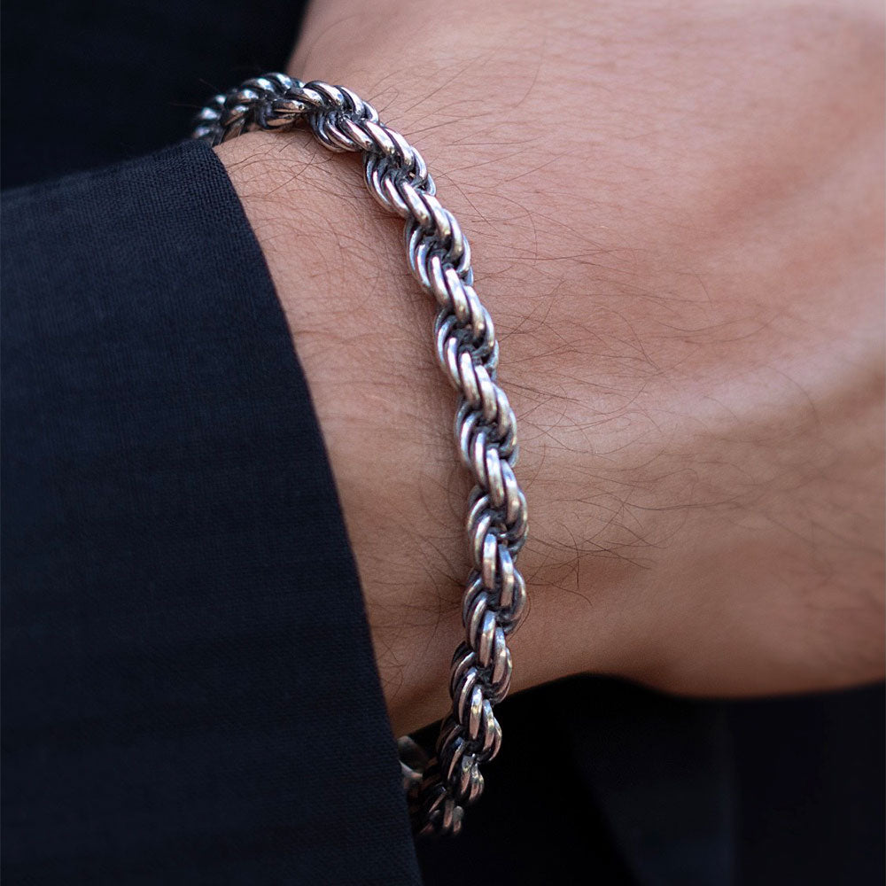 Bracciale Uomo Maria Cristina Sterling Argento 925 Intrecciato Tourchon G3495