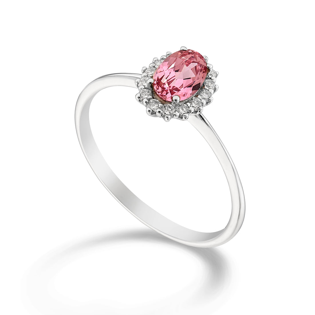 Anello Donna Mikiko Oro 18 KT Zaffiro Rosa 0,60 CT. Diamanti 0,13 CT. MA5141O4ZFRP